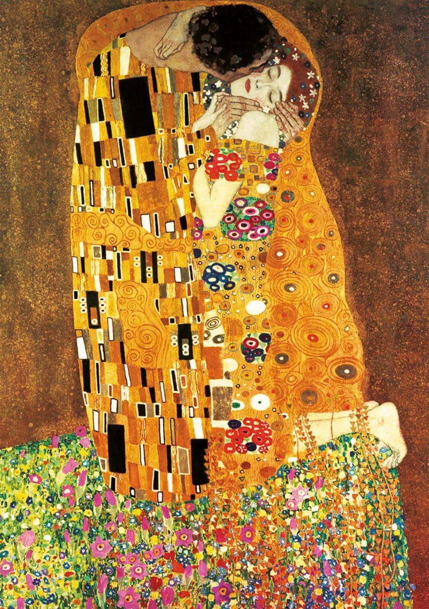 Puzzle 2x1000 piezas El Beso + La Virgen, Gustav Klimt