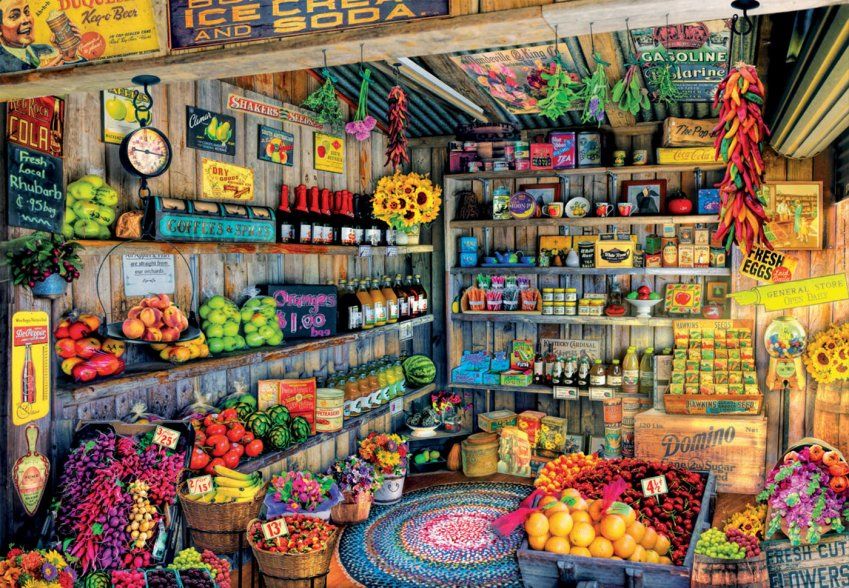 Puzzle 2000 piezas Tienda de comestibles