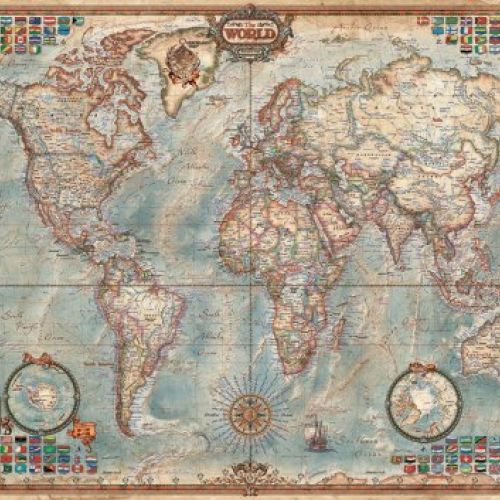Puzzle 1500 piezas El mundo, mapa politico