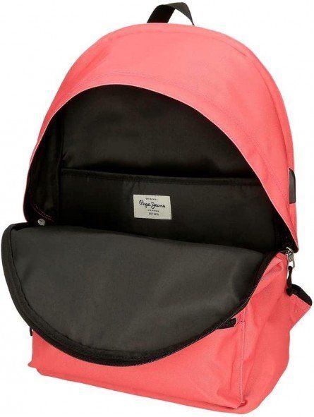 mochila portaordenador dos compartimentos pepe jeans aris colorful roja 2