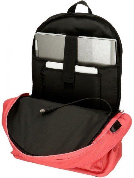 mochila portaordenador dos compartimentos pepe jeans aris colorful roja 1