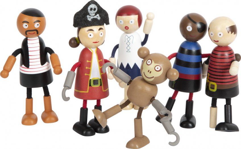 12412 small foot biegepuppen piraten figuren gruppe feiern