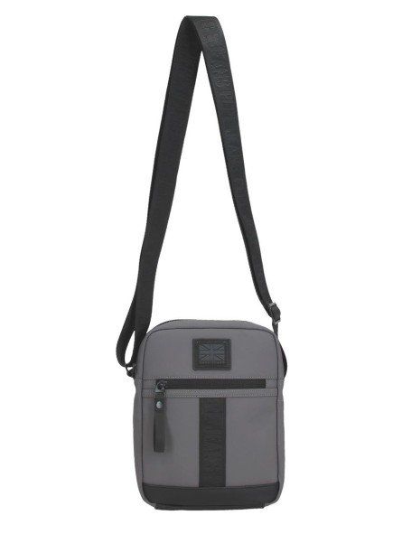 bandolera mediana pepe jeans hoxton gris 1