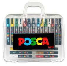 Maleta Uniball POSCA 20 rotuladores