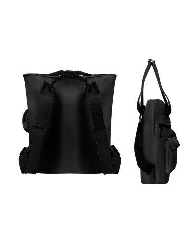 cartera antartik bolso mochila casual color negro 400x120x390 mm 5