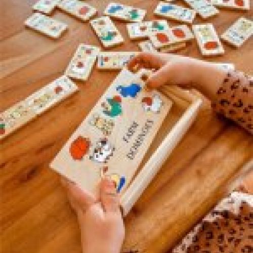 Dominó de madera Granja