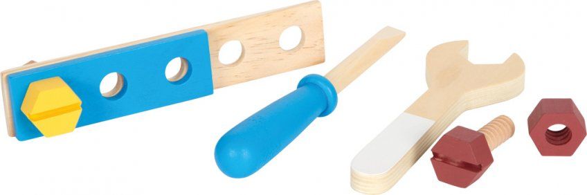 12557 41 werkzeugkasten 2in1 workshop small foot schraubenzieher schraubendreher rohrzange s rot