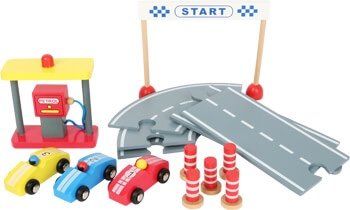 Pista de carreras con accesorios