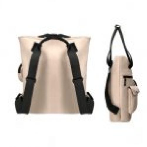 cartera antartik bolso mochila casual color beige 400x120x390 mm 1