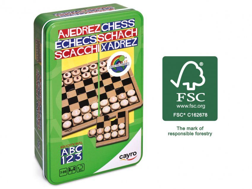 Ajedrez mini caja metal