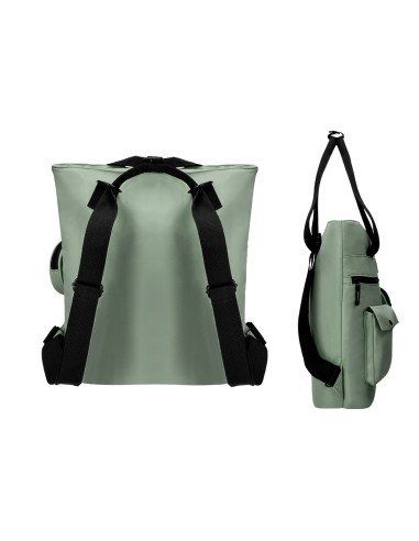 cartera antartik bolso mochila casual color verde 400x120x390 mm 1