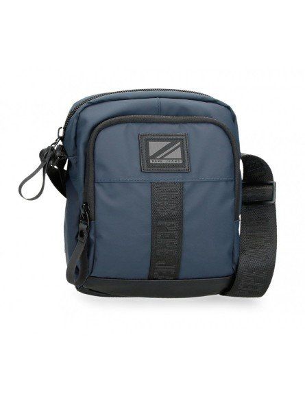 bandolera dos compartimentos mediana pepe jeans hoxton azul
