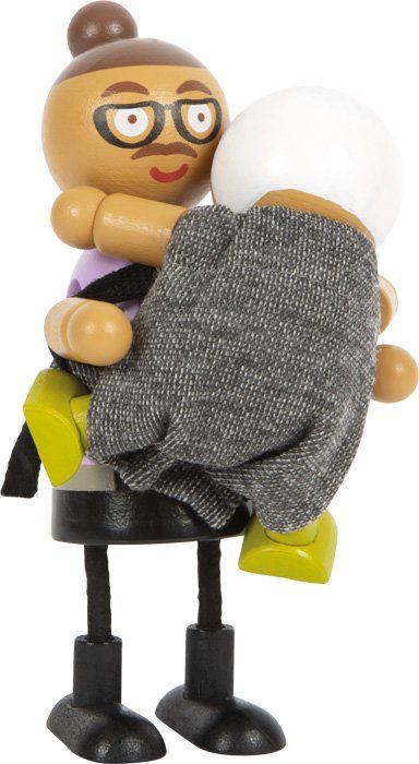 12426 small foot biegepuppen familie patchwork papa baby tragetasche bauch