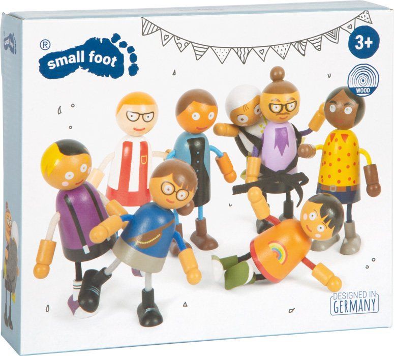12426 small foot biegepuppen familie mit baby verpackung