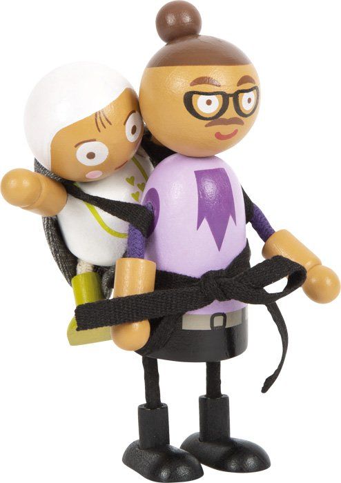 12426 small foot biegepuppen familie patchwork papa baby tragetasche ruecken