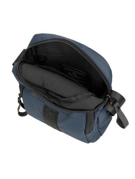 bandolera dos compartimentos mediana pepe jeans hoxton azul 2