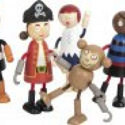 12412 small foot biegepuppen piraten figuren gruppe feiern