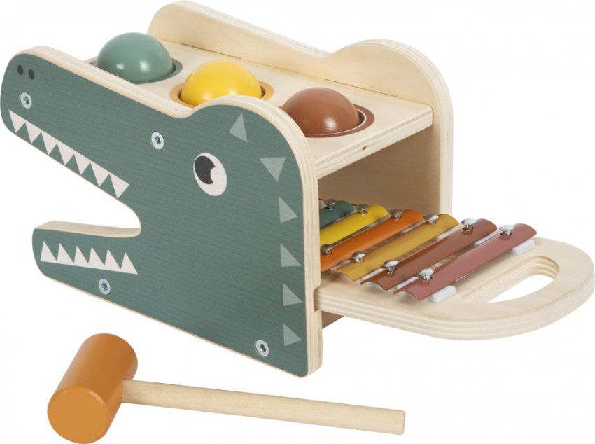 12461 small foot klopfspiel mit xylophon safari griff herausnehmbar