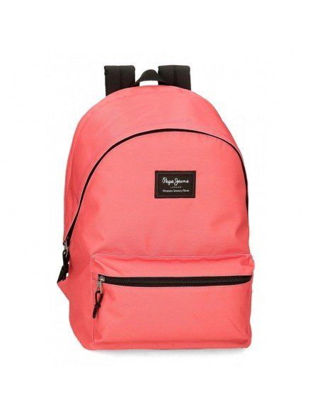 mochila portaordenador dos compartimentos pepe jeans aris colorful roja