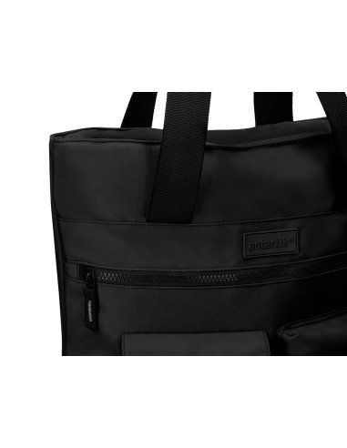 cartera antartik bolso mochila casual color negro 400x120x390 mm 2