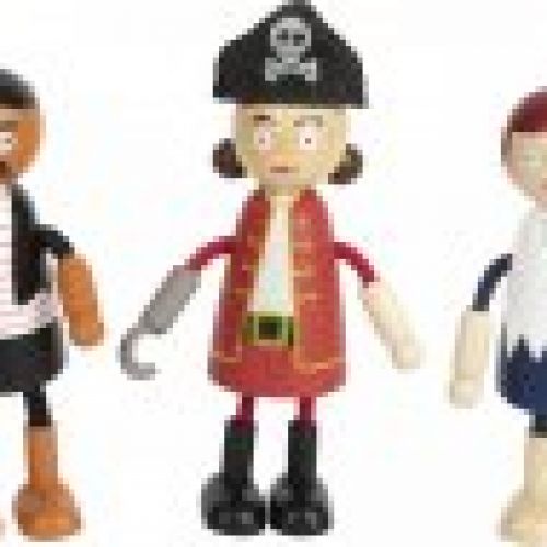 12412 small foot biegepuppen piraten figuren trio