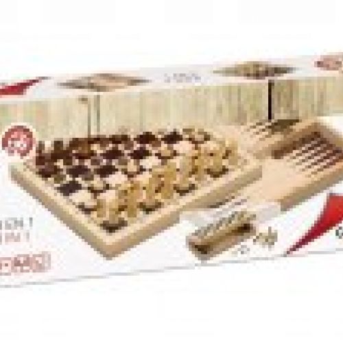 3 en 1 Ajedrez, damas y backgammon