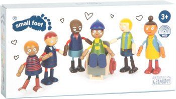 12396 small foot biegepuppen familie mit rollstuhl verpackung