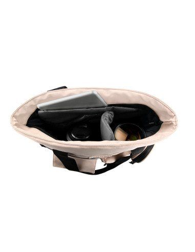 cartera antartik bolso mochila casual color beige 400x120x390 mm 5