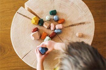 Bloques equilibrio de madera Safari