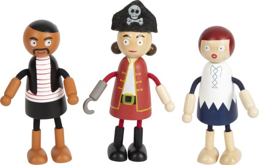 12412 small foot biegepuppen piraten figuren trio