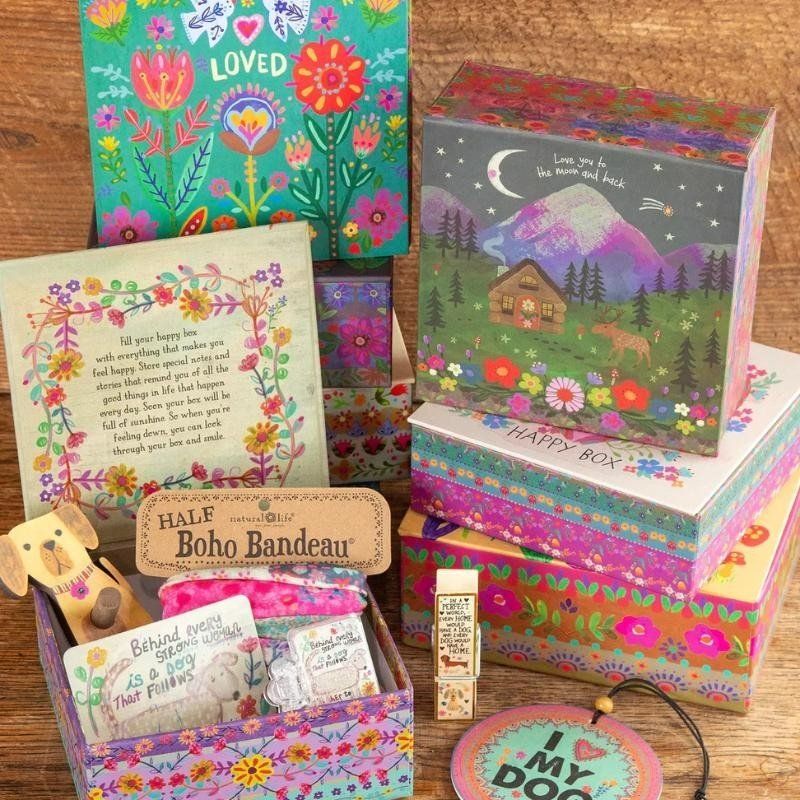 caja carton happy box mountain natural life para regalos 10 3