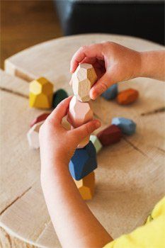 Bloques equilibrio de madera Safari