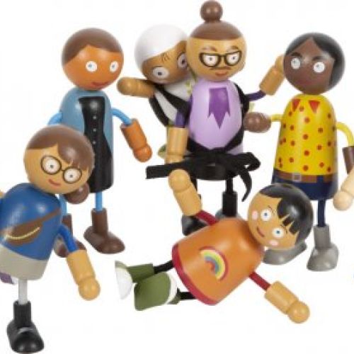 12426 small foot biegepuppen familie patchwork familientreffen eltern kinder