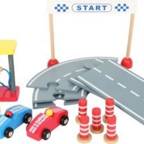 Pista de carreras con accesorios