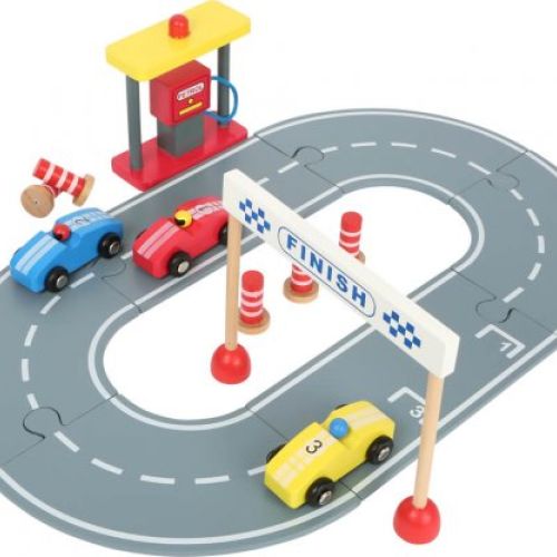 Pista de carreras con accesorios