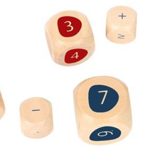 small foot houten dobbelstenen met rekensommen 2
