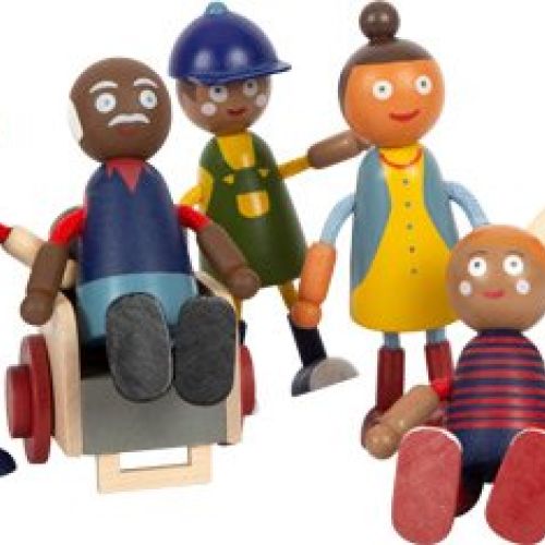 12396 small foot biegepuppen familie diversitaet gruppenbild