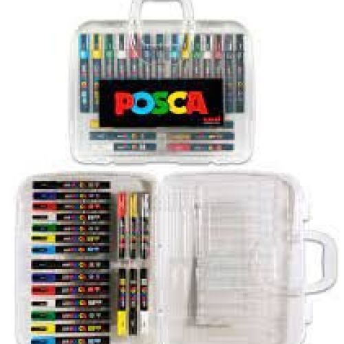 Maleta Uniball POSCA 20 rotuladores