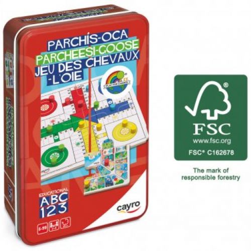 parchis oca caja metal 118 fsc