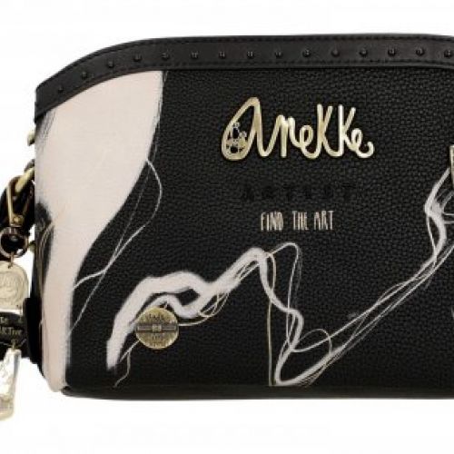 Bandolera ANEKKE negra 3 compartimentos Nature Shodo