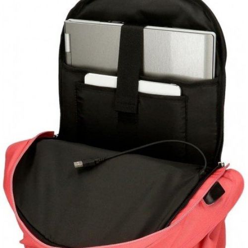 mochila portaordenador dos compartimentos pepe jeans aris colorful roja 1
