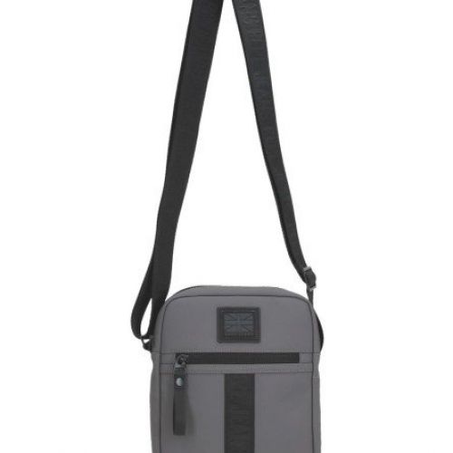 bandolera mediana pepe jeans hoxton gris 1