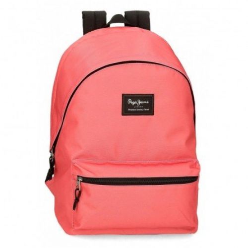 mochila portaordenador dos compartimentos pepe jeans aris colorful roja